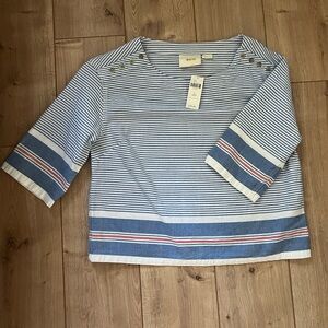[NEW W/ TAGS] Maeve Anthropologie Striped Boxy Top